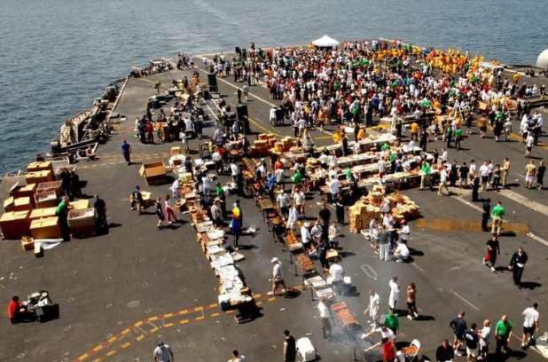 航母一天的食物消耗,揭秘海上巨兽的餐桌文化,揭秘航母餐桌文化,一天的食物消耗探究