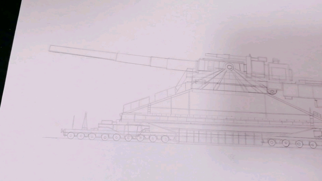 古斯塔夫巨炮简笔画绘制指南,古斯塔夫巨炮简笔画教程