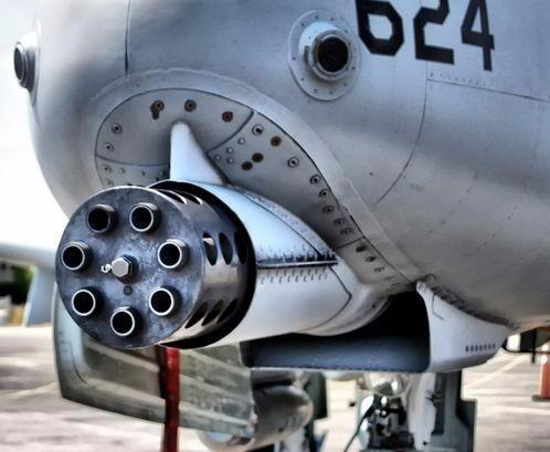 A-10攻击机机炮特写,战争中的空中霸主,A-10攻击机机炮,战争中的空中霸主特写