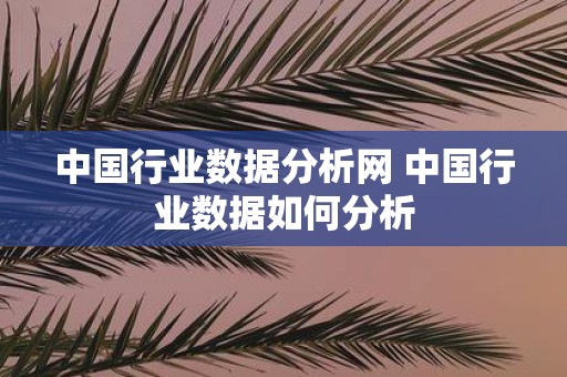 中国分析网,深度洞察,引领行业前沿,中国分析网,深度洞察,领航行业前沿趋势