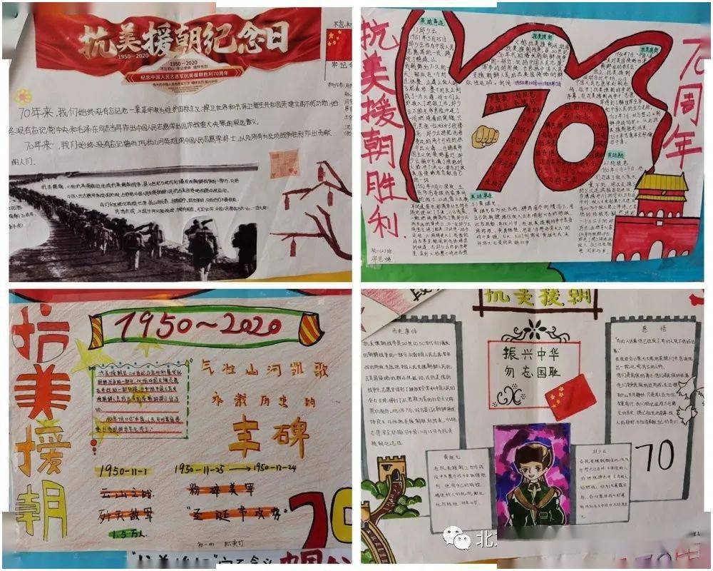 抗美援朝七十周年，纪念与传承的手抄报艺术，抗美援朝七十周年，纪念与传承的手抄报艺术风采